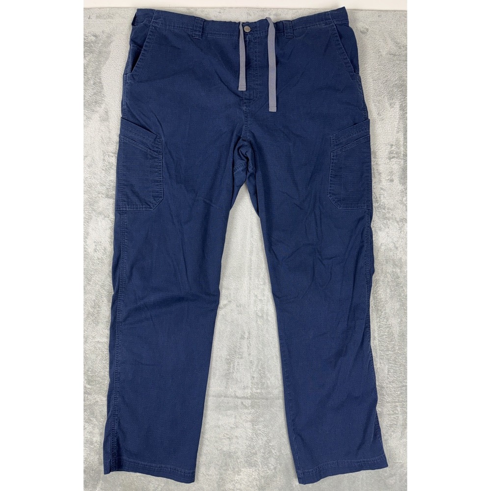 Carhartt Scrubs C54108T Men's XXL TALL Ripstop‎ 8-Pocket Pants Uniform Navy Blue
